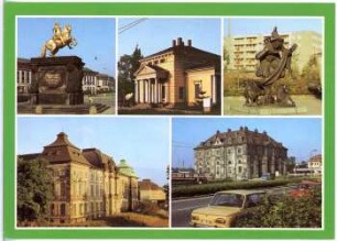Dresden. 5-tlg. mit Japanischem Palais, Blockhaus, Goldener Reiter, Hofnatt Fröhlich
