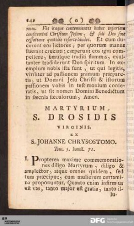 Martyrium S. Drosidis Virginis.