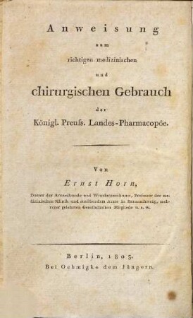 Handbuch der praktischen Arzneimittellehre für Ärzte und Wundärzte