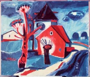 Dorflandschaft, Gemälde von Christian Herold (Maler aus Radeberg)
