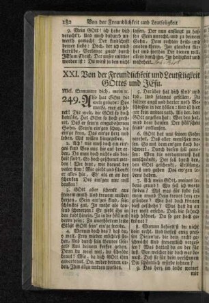 XXI. Von der Freundlichkeit und Leutseligkeit Gottes und Jesu.
