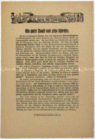 Flugblatt der SPD gegen die KPD