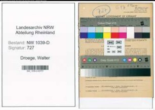 Entnazifizierung Walter Droege , geb. 09.03.1910 (Tabakwarenhaendler)