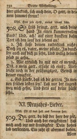 XI. Neujahrs-Lieder