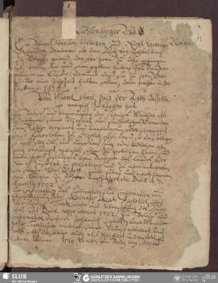 Verschiedene kurze Nachrichten, die Peterskirche und deren milde Stiftungen, Bauverhandlungen, Altarverleihungen, Vocationen betreffend
