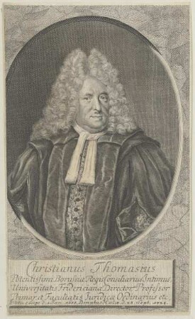 Bildnis des Christianus Thomasius