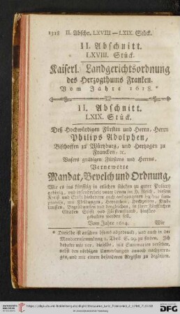 II. Abschnitt, LXIX. Stueck