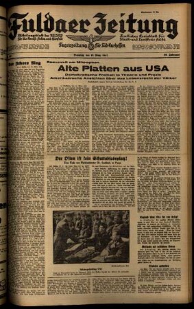 Ausgabe vom Dienstag, den 18. März 1941.