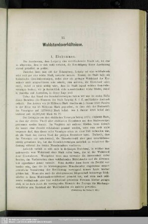 XI. Wohlstandsverhältnisse