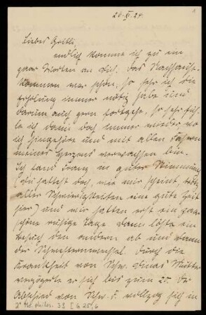 Brief von Edith Rosenzweig an Margrit Rosenstock-Huessy