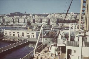 Reisefotos Algerien. Algier. Hafen. Blick vom Passagierschiff zur Stadt