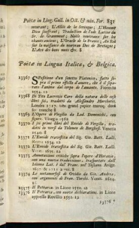 831-836, Poetae in lingua italica, & belgica