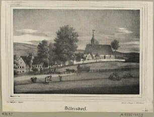 Die Kirche in Dittersdorf (Glashütte), aus Sachsens Kirchen-Galerie von Hermann Schmidt, 1840