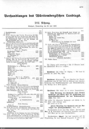 202. Sitzung, Stuttgart, 26.7.1923