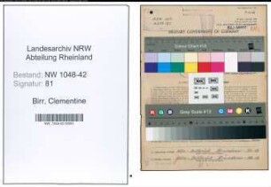 Entnazifizierung Clementine Birr , geb. 17.07.1918 (Sekretaerin)
