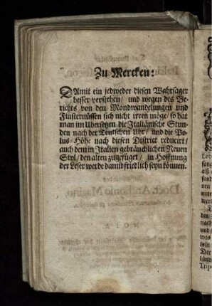 Zu Mercken