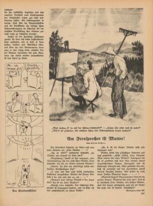 "Der Friedensstifter" "Was treiben S' da mit der schönen Leinwand?"
