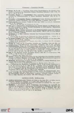 Genealogie, Heraldik (Nr. 171-175)