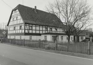 Milkel, Gehöft : Milkel (Kreis Bautzen), Gehöft, Nummer 40, Wohnhaus, um 1850, Straßenansicht der Gartenseite