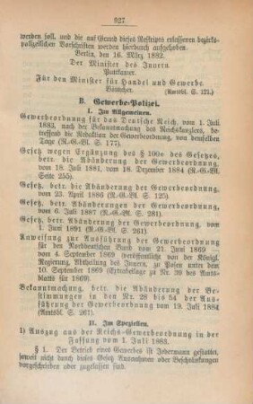 B. Gewerbe-Polizei