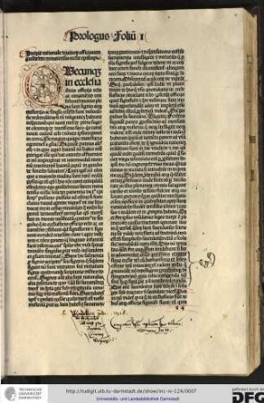 Incipit rationale divinorum officiorum Guilhelmi Minatensis ecclesie episcopi.