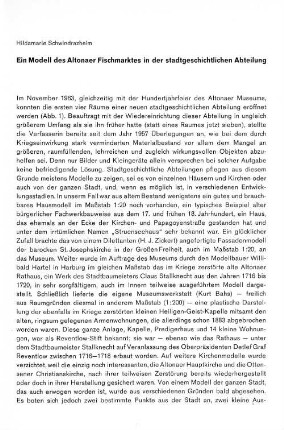 Ein Modell des Altonaer Fischmarktes in der stadtgeschichtlichen Abteilung
