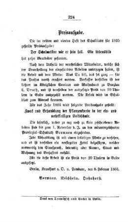 Preisaufgabe