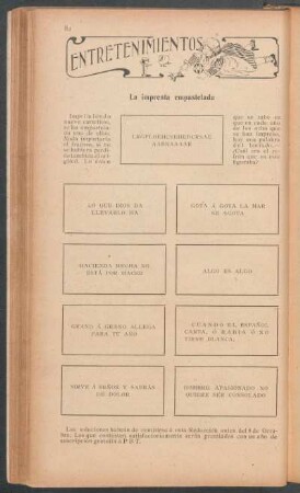 Entretenimientos : La imprenta empastelada