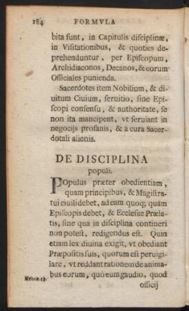 De Disciplina populi.