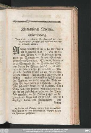 Klagegesänge Jeremiä.