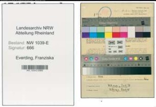 Entnazifizierung Franziska Everding , geb. 27.08.1921 ()