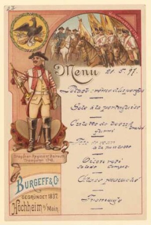 Menükarte : Burgeff Co