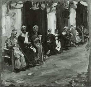 Vor einem Kaffeehaus in Kairo