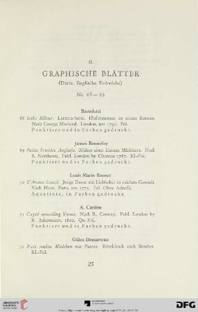 Graphische Blätter (Nr. 68-93)