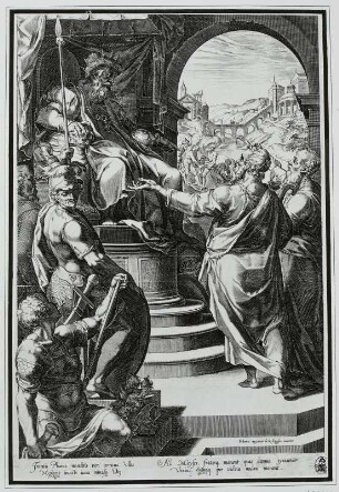 Moses und Aaron vor dem Pharao