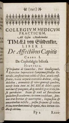 Liber I. De Affectibus Capitis
