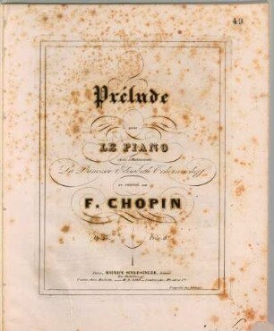 Prélude pour le piano : op. 45