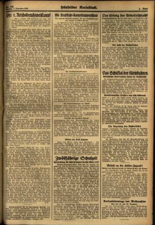Zweite Ausgabe vom Montag, den 07. Dezember 1936.