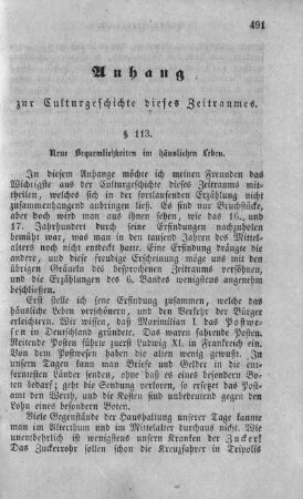Anhang zur Culturgeschichte dieses Zeitraumes