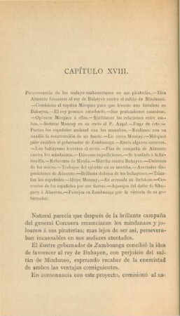 Capítulo XVIII. Perseverancia de los malayo-mahometanos en sus piraterías. - ...