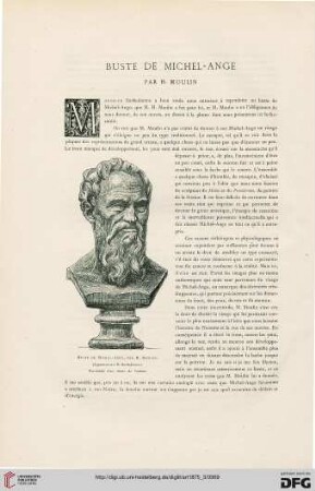 1: Buste de Michel-Ange : par H. Moulin