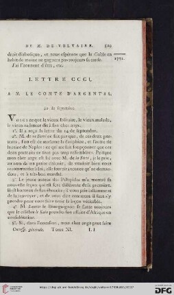 (Lettre CCCI - CCCX)