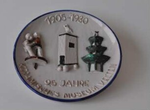 Jubiläumswandteller 1905-1930, 25 Jahre Keramisches Museum Velten