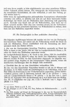 III. Die Zweispurigkeit in ihrer praktischen Anwendung