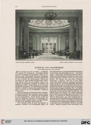 Künstler und Handwerker