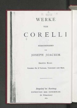 III, Bd 1: 48 Sonaten für 2 Violinen, Violoncello und Baß : Op. 1.2.3.4