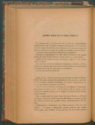 ¿Rubén Darío es un gran poeta?
