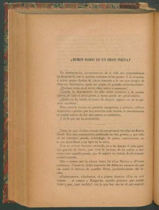 ¿Rubén Darío es un gran poeta?