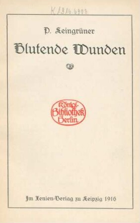 Blutende Wunden