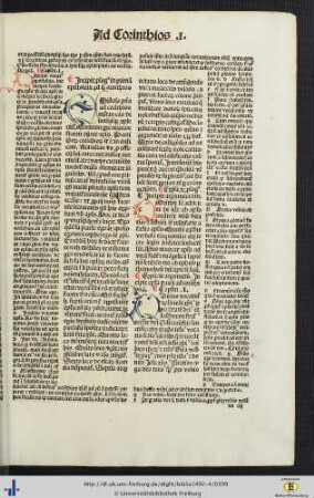 Epistola pauli ad corinthios prima cum postilla
